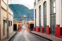 Quezaltenango xela Guatemala - June 2018 empty streets at dawn.